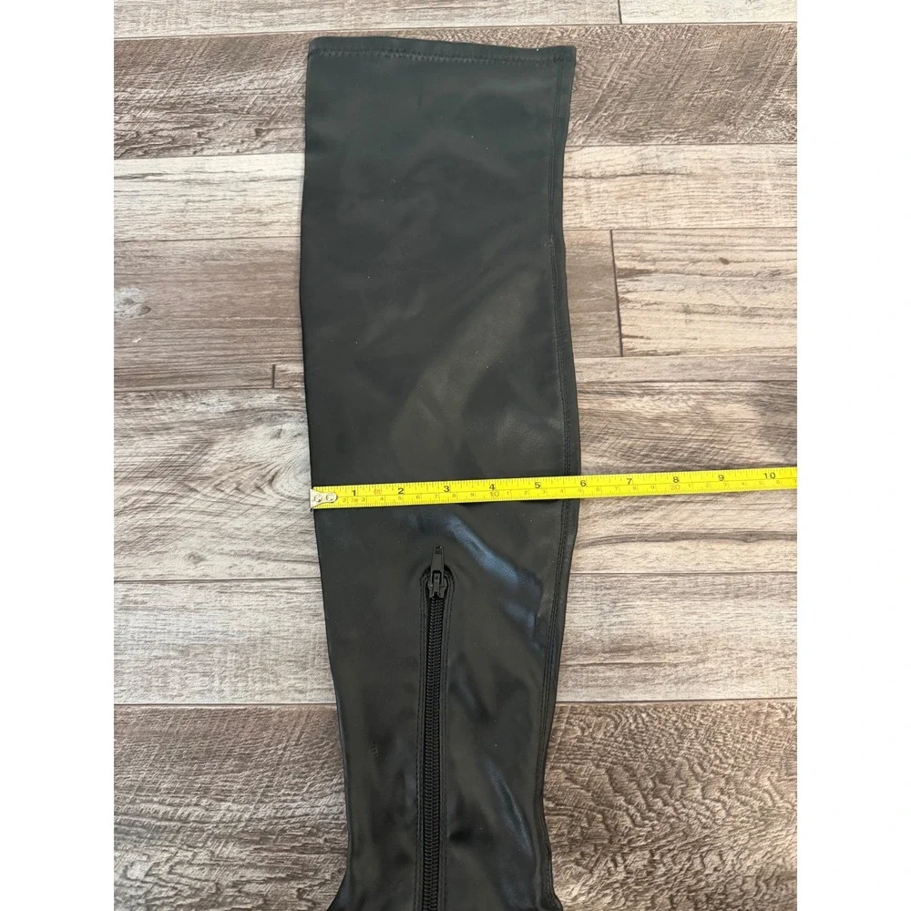 ZARA Black OTK Stretch‎ Boots 7.5–8 Y2K Sleek Minimalist Goth Streetwear Punk